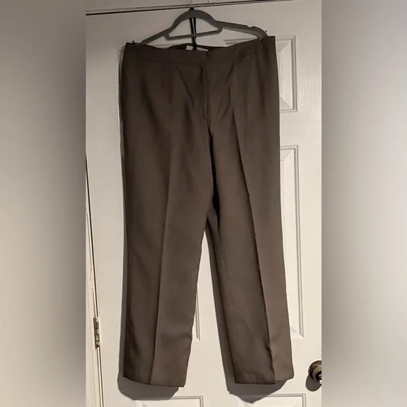 Kasper 2 Piece Tan & Black Print Pant Suit Women Size 14 Business Classic - Picture 6 of 12